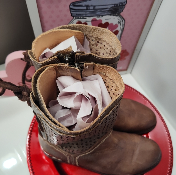 🥰EUC Bed Stu Cheshire Distressed Side Zip Mid-Calf Lace Up Leather Boot, 7.5 - Picture 10 of 16